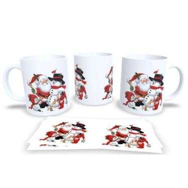 Imagem de Canecas de Porcelana Personalizadas Papai Noel - Estampa Sublimada, Mo
