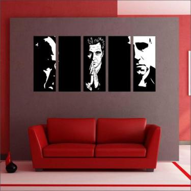 Imagem de Quadro Decorativo O Poderoso Chefão Mosaico 5 Peças GG1 - Vital