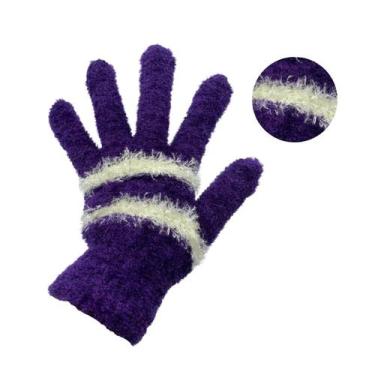 Imagem de Luva Feminina Adulto E Lã Pelinho Inverno - Importada - RPires, Roxo l