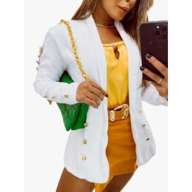 Imagem de Blazer Max Alfaiataria Botões Casaco Moda Feminina R067 - STYLESTORE, 