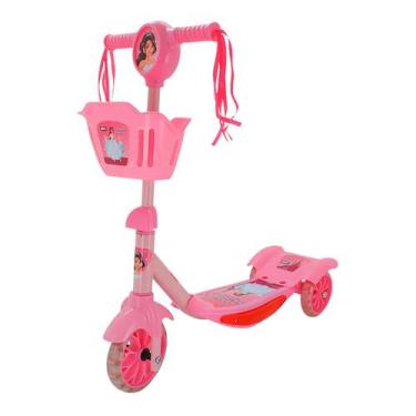 Imagem de Patinete Musical Com Luzes Led E Cestinha Princesa Rosa - Zippy Toys