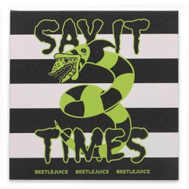 Imagem de Beetlejuice Say it 3 Times Gallery - Arte de parede vintage Beetlejuice para sala de cinema ou decoração de Halloween