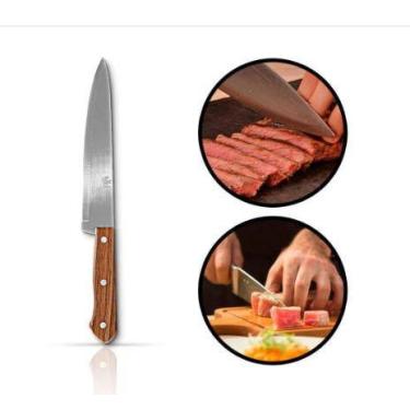 Imagem de Faca para Carne Cozinha Aço Inox 27 cm Original - 123 UTIL - 123UTIL