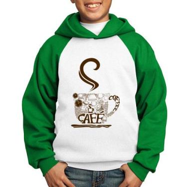 Imagem de Moletom Infantil Café Coffee - Foca na Moda, Branco, Verde, 12