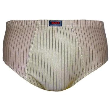 Imagem de Cueca Slip Listrada Algodão Click, EG, Bege