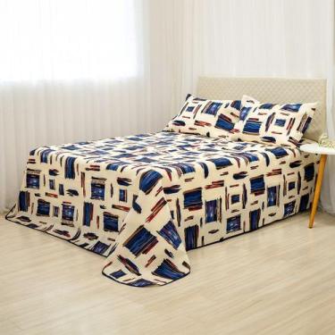 Imagem de Cobre Leito Casal Terra Decor Martina Piquet Favo 2.4m, Arte Abstrata