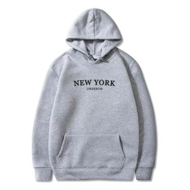 Imagem de Moletom New York Canguru Capuz E Bolso - Blusa De Frio Unissex - SEMPR