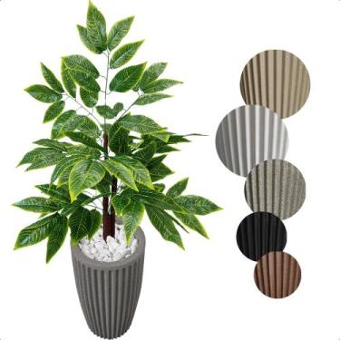 Imagem de Brasileirinho Planta Artificial com Vaso Decorativo - Flor de Mentirin
