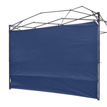 Imagem de Tenda de parede lateral à prova d'água para toldos de 3 x 3 m, tenda dobrável de perna reta, toldos instantâneos ao ar livre, 1 peça de parede lateral azul marinho