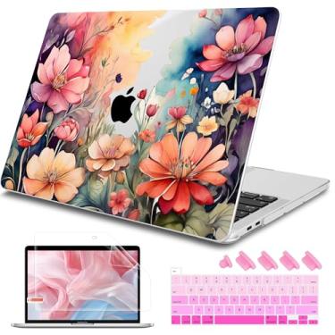 Imagem de Tuiklol Capa para MacBook Pro 2022 13 polegadas M2 Clip, versão 2021 2020 M1 A2338 A2289 A2251, capa rígida para MacBook Pro 13,3 polegadas com Touch Bar serve para Touch ID e tela retina, brilho
