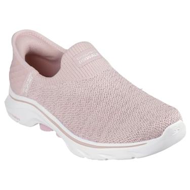 Imagem de Skechers Tênis feminino Go Walk 7 Springtime Hands Free Slip-ins, Rosa claro, 39