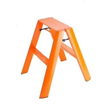 Imagem de Escada dobrável de 2 degraus, banqueta dobrável leve de liga de alumínio com piso largo antiderrapante para uso doméstico, escritório, pintura, decoração, eletricistas, trocador de lâmpadas, banco