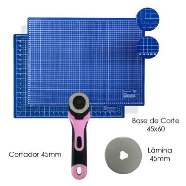 Imagem de Kit de Patchwork Base De Corte A2 Placa de Mesa 60x45 Cortador Circula