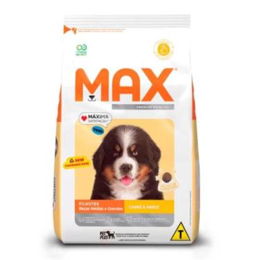 Imagem de Ração Seca Max Carne Arroz Cães Filhotes Médio Grande 20 Kg - Max Tota