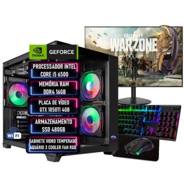 Imagem de PC Gamer Completo Intel Core i5 6Geração RAM DDR4 16GB SSD 480GB GEFOR