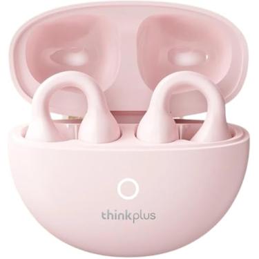 Imagem de LEN0V0 LP25 Fone de Ouvido Bluetooth 5.4 Sem Fio Com Clipe Para Orelha Aberto Gaming Headset Som Surround Com Microfone (Rosa)