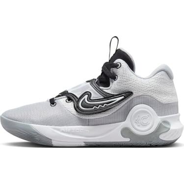 Imagem de Nike Tênis de basquete KD Trey 5 X (DD9538-102, branco/preto/cinza lobo/branco), Branco, branco, preto, lobo, cinza, 47