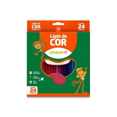 Imagem de Lápis de Cor Sextavado 24 Cores Leo e Leo