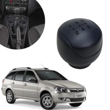 Imagem de Manopla Bola Câmbio Fiat Palio Weekend Hlx 2005 2006 2007 2008 Preto O
