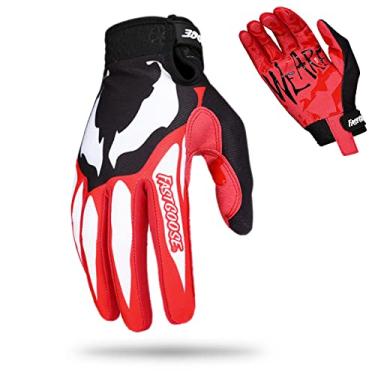 Imagem de FASTGOOSE Luvas de mota de motocross, luvas de mota de equitação ATV MX MTB Off Road Racing Sports luva de ciclismo (vermelho/preto, M)