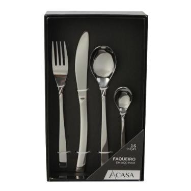 Imagem de Faqueiro Slim Inox 16 Peças - ACASA