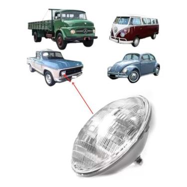 Imagem de Farol Universal Sealed Beam 180mm Vidro C Lampada 75/50w 12v - HBL