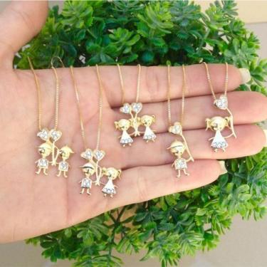 Imagem de Gargantilha Pingente Balão De Filho (os) Banhados