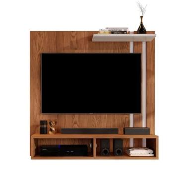 Imagem de Home Painel Tv Sala 32 Pol Estante 2 Nichos E Prateleiras (Freijó/Of White)