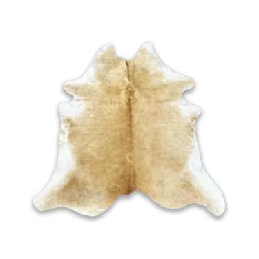 Imagem de Tapete de Couro Bege em formato de boi