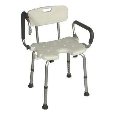 Imagem de Cadeira Banqueta De Banho Com Abertura Frontal De Alumínio Cadeira De Banho Idoso