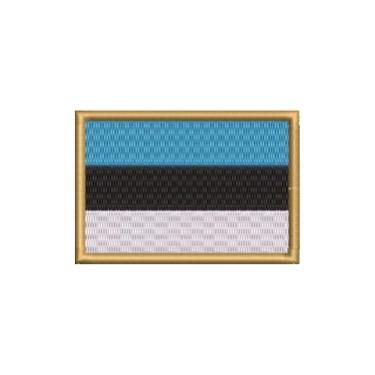 Imagem de BP0442-001 Bandeira Estônia Patch Bordado 7,5×5,0cm (D- Arquivo Matriz para bordar.)