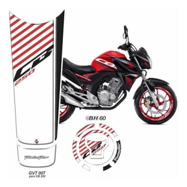 Imagem de Adesivo Cb250 Twister Tankpad Gravata E Bocal Resinad Gvt007 - Geral