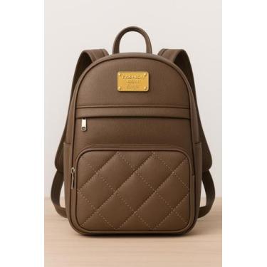 Imagem de Mochila Feminina Média material sintético Alça Ajustável Estilo Casual