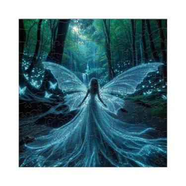 Imagem de Meninos Meninas Adultos 3d Quebra-cabeça De Madeira Anjo Fantasia Flor