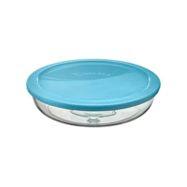 Imagem de Assadeira Travessa Tigela Round Vidro Com Tampa Plástica 2,4 Litros