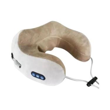 Imagem de Travesseiro De Massagem Elétrico Ajustável Para Pescoço Em Forma De U 