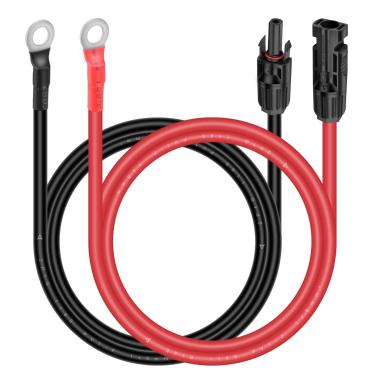 Imagem de iGreely Cabo adaptador de painel solar para anel de vedação de calibre 10, conector de cabo para controlador de carga solar RV, gerador solar, inversor, carregador de bateria 10AWG, 3 pés