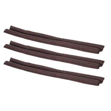 Imagem de kit 3 Protetor de Porta Duplo, 80 cm x 12 cm, Veda Frestas Contra Insetos, Água e Vento, Marrom De Napa