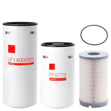 Imagem de PEIYAOTCO Kit De Troca Óleo Lf14000Nn Ff5776 K37-1029, Filtro Combustível Compatível Com Motores Diesel Cummins Isx Ism Qsx Qsm Qst M11 Isx15 Qst30