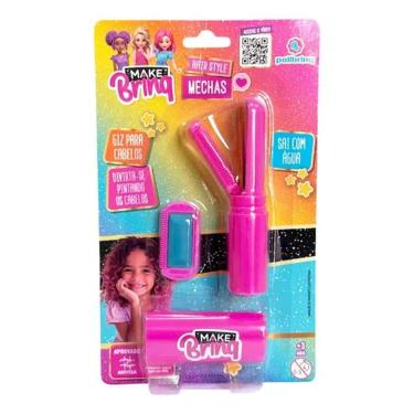 Imagem de Giz para Pintar Cabelos MakeBrinq MK80 Verde - Polibrinq