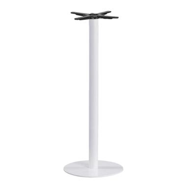Imagem de Base de Mesa de Jantar Redonda Pisa Beta Bistrô Fratini 106 cm (altura) Aço Cor Branco Disco Redondo