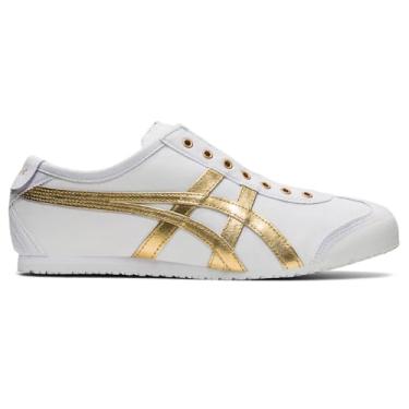 Imagem de Onitsuka Tiger Tênis unissex Tiger Corsair D7J4L, Branco/Ouro puro, 41 BR