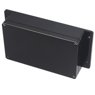 Imagem de Project Box Caixas elétricas pretas de plástico ABS IP65 à prova d'água DIY caixa de junção eletrônica com orelha fixa 200 x 120 x 56 mm