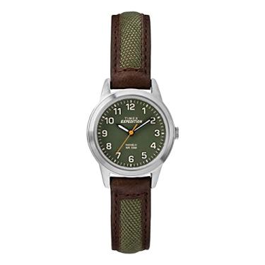 Imagem de Mini relógio feminino Expedition Metal Field da Timex, Marrom/Verde