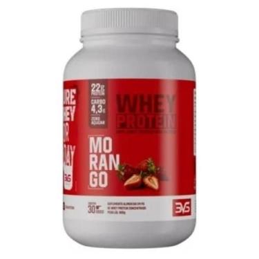 Imagem de Whey Protein 100% Whey Concentrado 900G 3Vs Morango - 3vs Nutrition