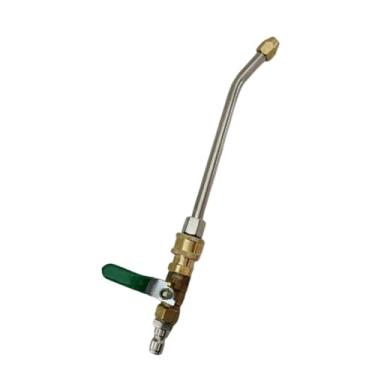 Imagem de IEUDNS Extensão para lavadora de alta pressão, haste curva, fácil de usar, adaptador de mangueira profissional de reposição, peças de haste limpa, 30 Graus