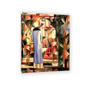 Imagem de August Macke Prints Painting Big Bright Showcase Poster Expressionismo Arte de Parede Reproduções de Pintura Famosa para Sala de Estar Decoração de Casa 65 x 50 cm (66.0x48.3 cm) Sem Moldura