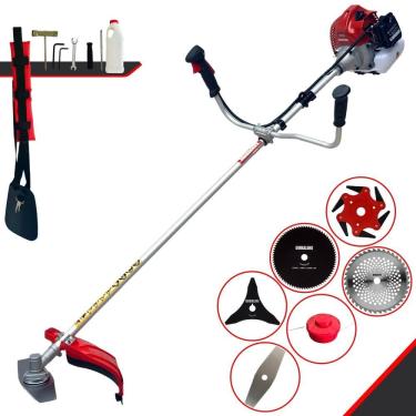 Imagem de Máquina de Cortar Grama Profissional À Gasolina Kawashima BCJ620L 2T 62cc 3HP 10000rpm Podador de Grama Completo Multifuncional Com 6 Opções de Cortes
