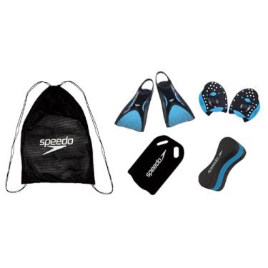 Imagem de Kit Natação Mochila Mesh + Nadadeira Power Fin + Palmar Paower Paddles + Prancha e Flutuador Swim (Nadadeira M 37/39 - palmar P)