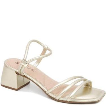 Imagem de Sandália De Tiras Feminina Salto Bloco Via Uno 855004-Feminino